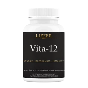 Vita-B12 Metilcobalamina 30 Comprimidos Mastigáveis Sabor Uva
